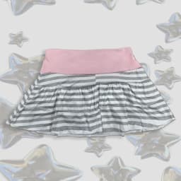 European and American cross-border sweet style striped contrasting color summer A-line casual cake skirt half skirt versatile