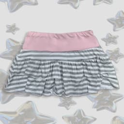 European and American cross-border sweet style striped contrasting color summer A-line casual cake skirt half skirt versatile
