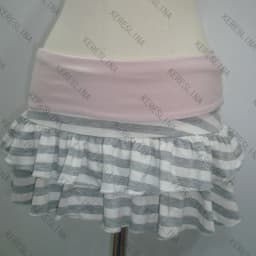 European and American cross-border sweet style striped contrasting color summer A-line casual cake skirt half skirt versatile