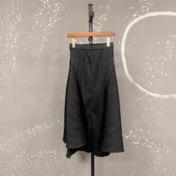 LANMREM 2025 New Irregular Splicing Solid Color Pleated Half Skirt Fashionable Slimming Elastic High Waist A-line Skirts 2DB2852