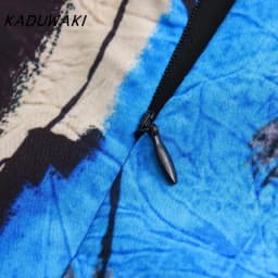 KADUWAKI Corset Summer New Fashion Holiday Printed Midi Long Skirt Zipper High Waist A Line Straight Skirts Vent Back Female Y2K