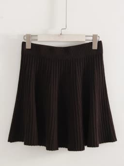 Autumn Knit White Mini Pleated Skirts For Women A Line Skirt Gray High Waist Women Knitted Pleated Short Skirts Korean Fashion