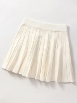 Autumn Knit White Mini Pleated Skirts For Women A Line Skirt Gray High Waist Women Knitted Pleated Short Skirts Korean Fashion