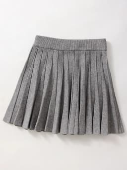 Autumn Knit White Mini Pleated Skirts For Women A Line Skirt Gray High Waist Women Knitted Pleated Short Skirts Korean Fashion