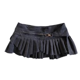 Gothic punk Low waist pleated Mini skirt women black ruffle metal buckle streetwear summer Aesthetic hotsweet Woman's Clothing