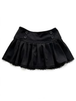 Gothic punk Low waist pleated Mini skirt women black ruffle metal buckle streetwear summer Aesthetic hotsweet Woman's Clothing