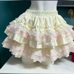 Sweet Kawaii Lolita Mini Skirt Vintage Lace Ruffles Party Skirt Japanese Y2k Style Women Chic High Waist A-Line Subculture Skirt