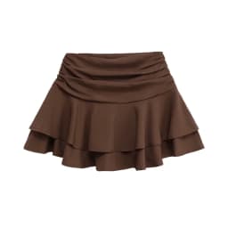 ETJ 2025 Women's Summer New sexy Fashion Hot Girl Style Flouncy Stacked Decoration Mid-Waist Short Skirt Pants