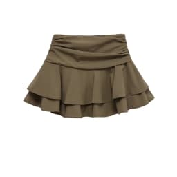 ETJ 2025 Women's Summer New sexy Fashion Hot Girl Style Flouncy Stacked Decoration Mid-Waist Short Skirt Pants