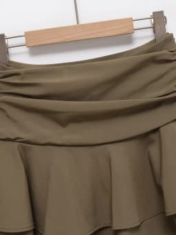 ETJ 2025 Women's Summer New sexy Fashion Hot Girl Style Flouncy Stacked Decoration Mid-Waist Short Skirt Pants