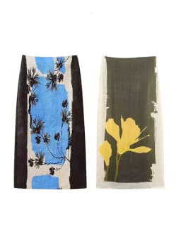 HH Women's Spring Fashion Street Pencil Skirts Zipper Vent Behind High Waist Female Printed Midi Causal Chic Long Skirts