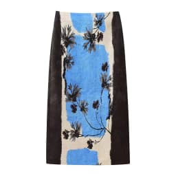 HH Women's Spring Fashion Street Pencil Skirts Zipper Vent Behind High Waist Female Printed Midi Causal Chic Long Skirts