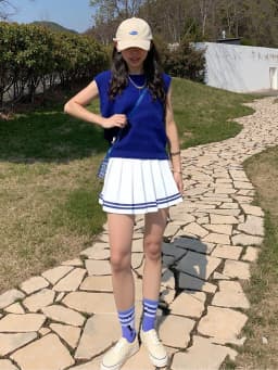 Fashion Preppy Style Pleated Skirts Women 2025 Spring Summer New A Line Short Dress Sweet Girl High Waist Petchwork Skirt Street