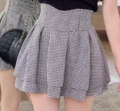 Japanese Style Simple Woman Radian Waistline Slimming Leg-Shaping Short Black Skirt for Women Streetwear Woman Culottes Skirts