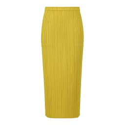 Miyake Pleated Women Skirt Korean Fashion Stretch Classic Lake Blue A-line Skirt Straight Long Skirts Causal Style In Stock