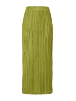 Miyake Pleated Women Skirt Korean Fashion Stretch Classic Lake Blue A-line Skirt Straight Long Skirts Causal Style In Stock