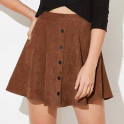 New Arrival Autumn Winter Corduroy Skirt Women Fashion High Waist Single Breasting Streetwear Casual A-line Skirts 2025
