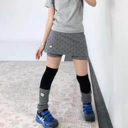 Grey Polka-Dot Sports Short Skirt Women Summer 2025 High Waist A Line Shorts Skirts Woman Streetwear Y2K Mini Skirt Female