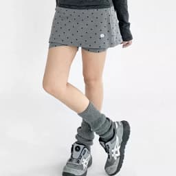 Grey Polka-Dot Sports Short Skirt Women Summer 2025 High Waist A Line Shorts Skirts Woman Streetwear Y2K Mini Skirt Female