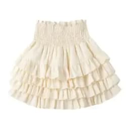 Kawaii Sweet Lolita Skirts Y2k Clothes Women French Lace Patchwork High Waisted Puffy Short Cake Skirt A-line Skirt Gothic New