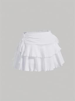 2025 New Solid Color Skirt Women Summer Fashion Outdoor Versatile High Waist Slim Fit Elastic Waist Short Skirt Goods In Stock