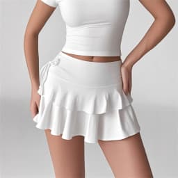 2025 New Solid Color Skirt Women Summer Fashion Outdoor Versatile High Waist Slim Fit Elastic Waist Short Skirt Goods In Stock