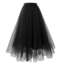 New Mesh Gauze Pleated A-line Skirt Kawaii Prom Clothes for Women Summer High Waist Pink White Blue Midi Tulle Skirts Woman 2023