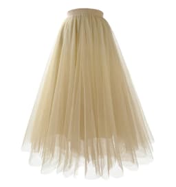 New Mesh Gauze Pleated A-line Skirt Kawaii Prom Clothes for Women Summer High Waist Pink White Blue Midi Tulle Skirts Woman 2023