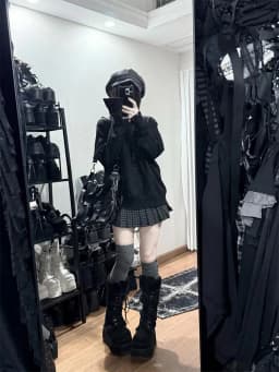 Y2K Aesthetics Women's Millennial Lolita Harajuku Design Plaid Mini Skirt Japanese Retro Shibuya Gyaru High Waist Pleated Skirts
