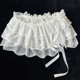 2025 Korean Ins Unique Lace Layered Gauze Skirts Lace Trim A-Line Short Cloth Mini Waist Skirts Harajuku Girl's White Skirts Y2K