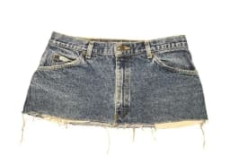 Short skirt applique print denim goth street hip hop hoparajuku vintage high waist y2k mini sexy loose casual women's skirt