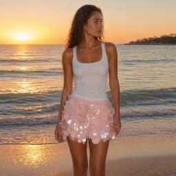 Women Dress Large Sequin Mini Skirt High Waisted Bodycon Sparkly Party Clubwear Fashion Bottoms Night Spring Summer Skirt Ladies
