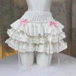 Mini Skirts for Women Sweet Cute Jupe Fashion Summer Japanese 2026 Faldas Mujer De Moda Bow Polka Dot Ruffles Y2k Skirt