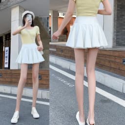 Korean Style Women's Pleated Skirt Mini High Waist Japanese Wardrobe Malfunction-proof Dancing Skater Skirt