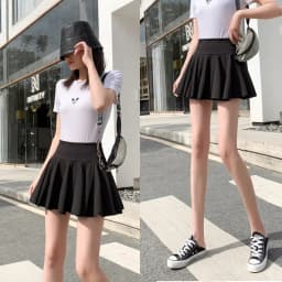 Korean Style Women's Pleated Skirt Mini High Waist Japanese Wardrobe Malfunction-proof Dancing Skater Skirt