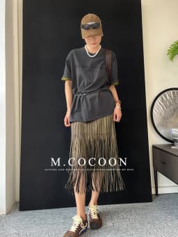 Miyake Pleated 2025 Autumn New Fringed And Gold-embossed Skirt, a Niche, Flowing And Form-fitting Dress