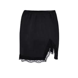 Linad Elegant Satin Embroidery Pencil Skirts Summer Sexy High Waist Split Mini Skirts For Women Fashion Slim Skirt Female 2025