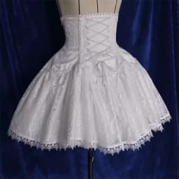 2025 Lolita Subculture Black White Short SK Lace Skirt High Waist Lace Up Girls Birthday Gothic Victorian Cosplay Party Skirts