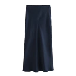2024 New Women's European And American Style Fashion Silk Satin Texture High Waist Skirt Street Style Elegant Mid-length Skirt