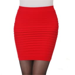Elastic Pleated Skirt High Waist Bodycon Mini Skirt Business Office Cheap Short Pencil Skirts Solid Color Pink Black Blue Hot