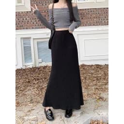 Elegant Black Dress 2024 Spring Fashion Tailored Fish Tail Skirt Stylish Petite Women Goddess Style Polyester O Shape
