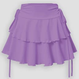 2025 New Women's A-line MiNi Half Length Skirt Fashionable Elegant Versatile Sexy Ruffle Edge Fake Drawstring Ultra Short Skirt
