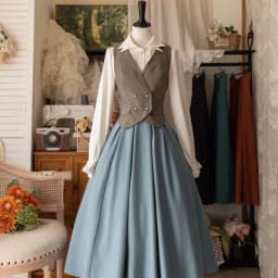 Vintage Victorian Lolita Midi Skirt Women Elegant Sweet Y2k Button Slim A-Line Long Skirts Japanese Female Classical Party Skirt