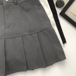 Y2K Vintage High Waist Pleated Skirt Women College Style Uniforms Safety Pants Mini Skirts Woman Korean Street Slim A-Line Skirt