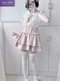 Japanese Cute Sweet Y2k Lolita Cake Skirt Women Hight Waist Rhinestone Plaid Ruffled Layered Skirts Kawaii A-Line Mini Skirts