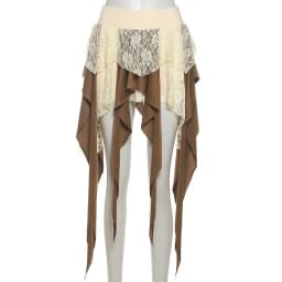 Hotsweet Girl Lace Fringe Skirt Y2k Aesthetic Cyber Grunge Irregular Mini Skirt Women 90s Vintage Fairy Coquette Short Skirt