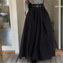 Women High Waist Jupe Korean Pleating Swing Skirt Vintage Fashion 2024 Spring Office Falda Holiday Loose Solid Long Skirt