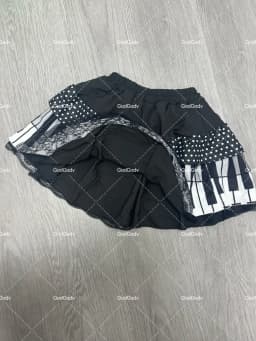 American Vintage Black White Piano Keys Skirts Y2k Slim Waist Ruched A-line Skirt Women 2026 Summer New Korea Style Chic Mujer
