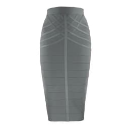 9 Colors Women Elegant Over Knee Bodycon Bandage Skirts Top Quality Elastic High Waist Office Lady Pencil Skirts High Street