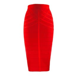 9 Colors Women Elegant Over Knee Bodycon Bandage Skirts Top Quality Elastic High Waist Office Lady Pencil Skirts High Street
